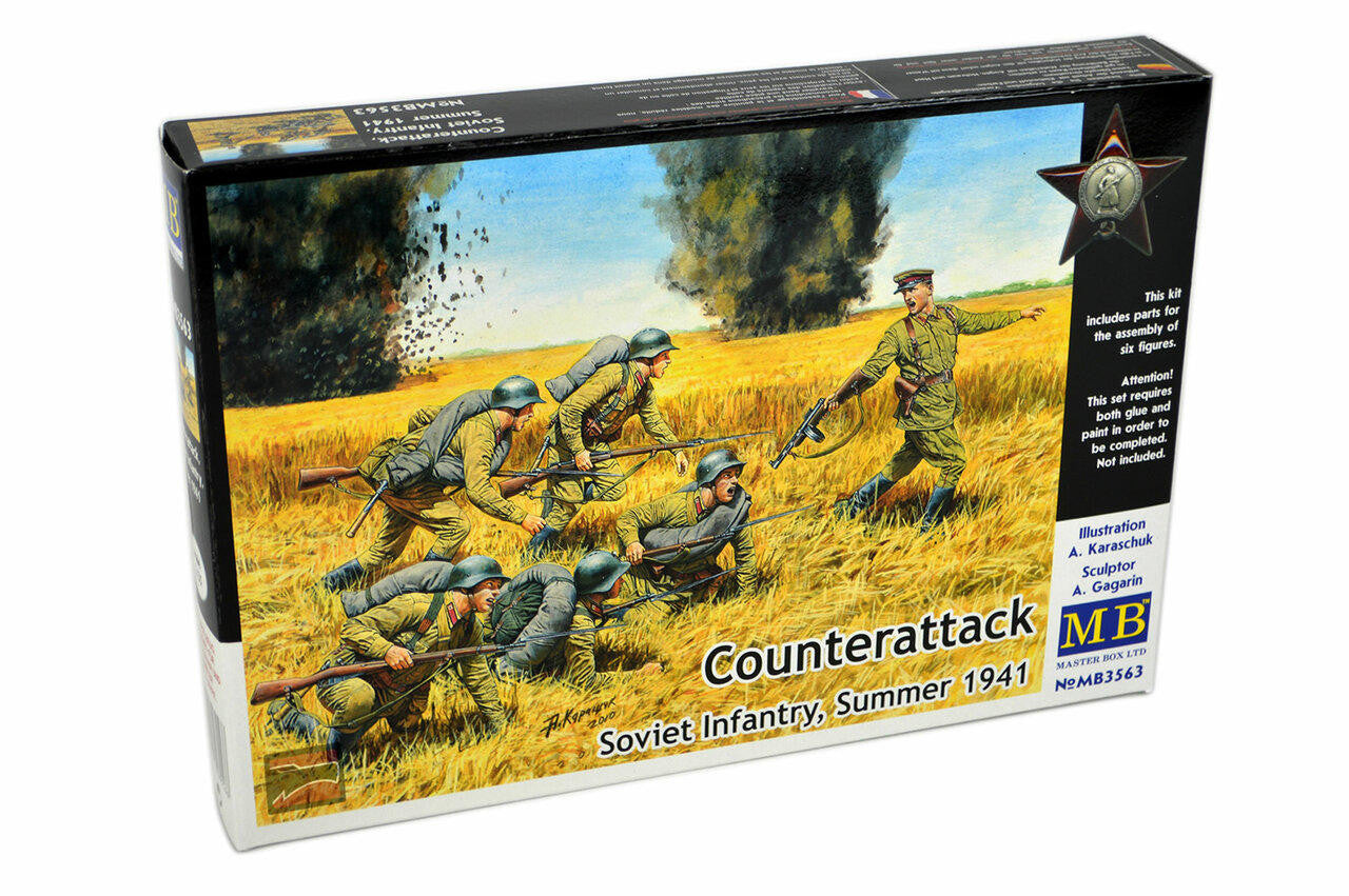 Soviet Counterattack Master Box LTD 1/35 Box Counterattack Soviet Infantry Summer 1941 Kit ...