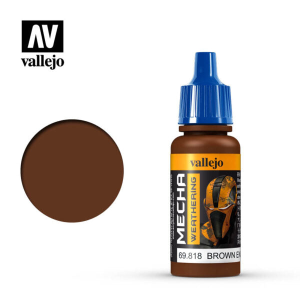 Vallejo Mecha Color Brown Engine Soot (Matt) 17ml Bottle