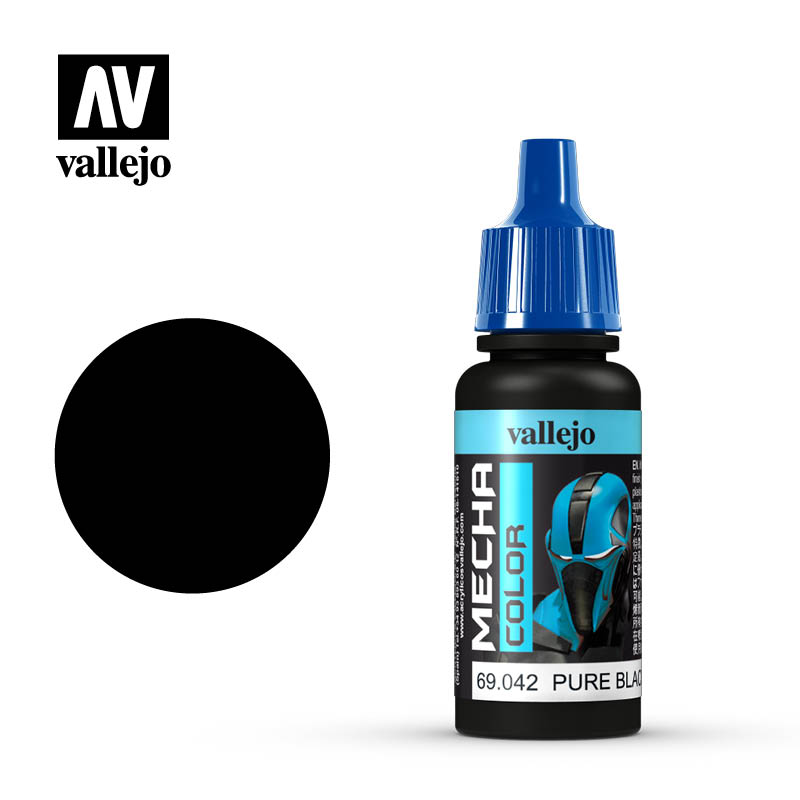 Vallejo Mecha Color Pure Black 17ml Bottle VLJ69042