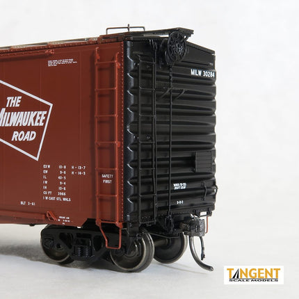 Tangent Milwaukee Road (MILW) “Original 3-1961” 40′ PS-1 9′ Door Boxcar #30255