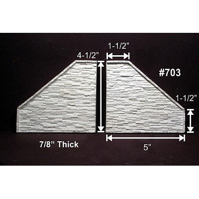 Monroe Models Ho Split Stone Wings 2pk