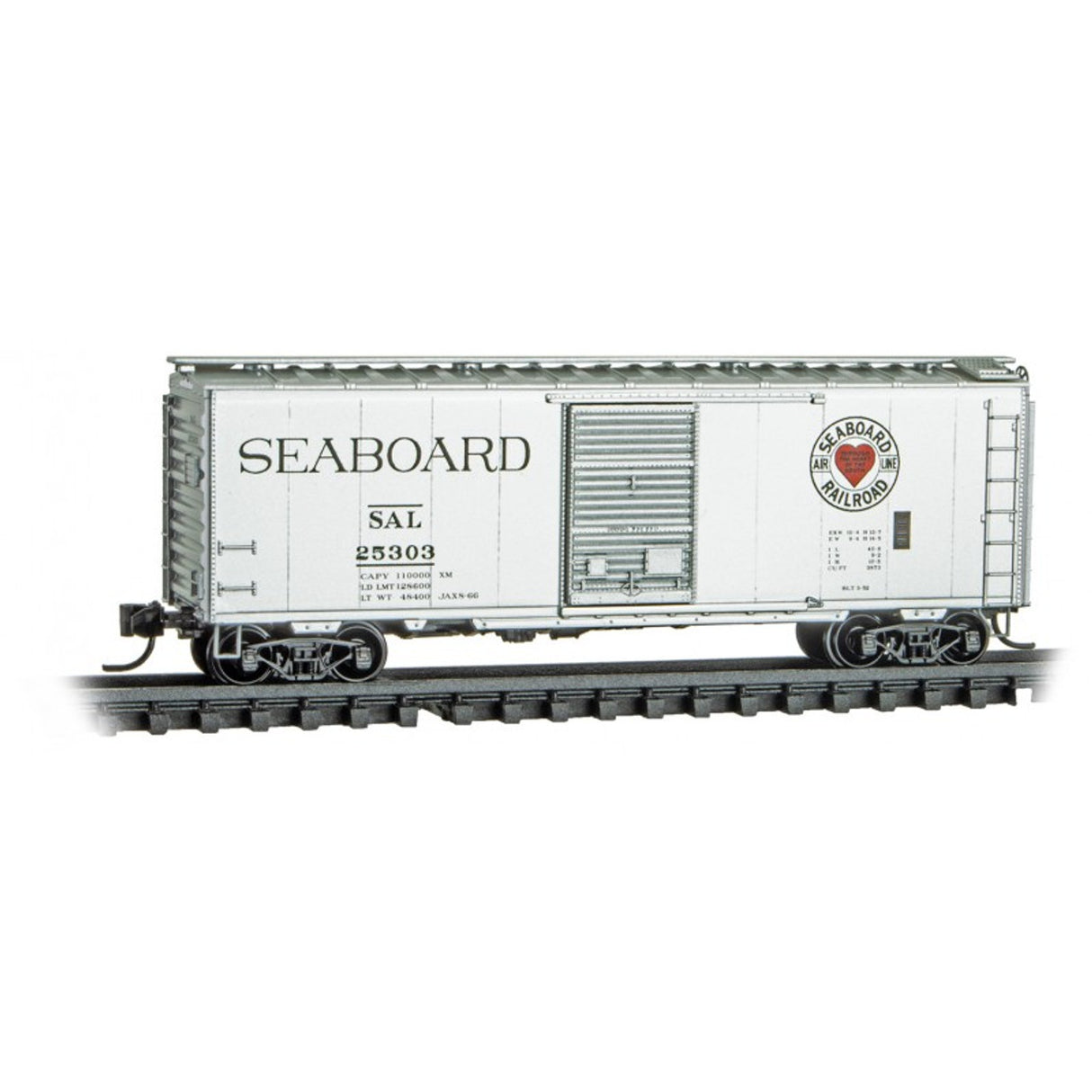 Micro Trains N Scale 40' Standard Boxcar Seaboard Air Line (SAL) 25303