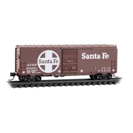 Micro Trains N Scale 40' Std Box Car Single Door w/o roofwalk Atchison, Topeka and Santa Fe (ATSF) 274671