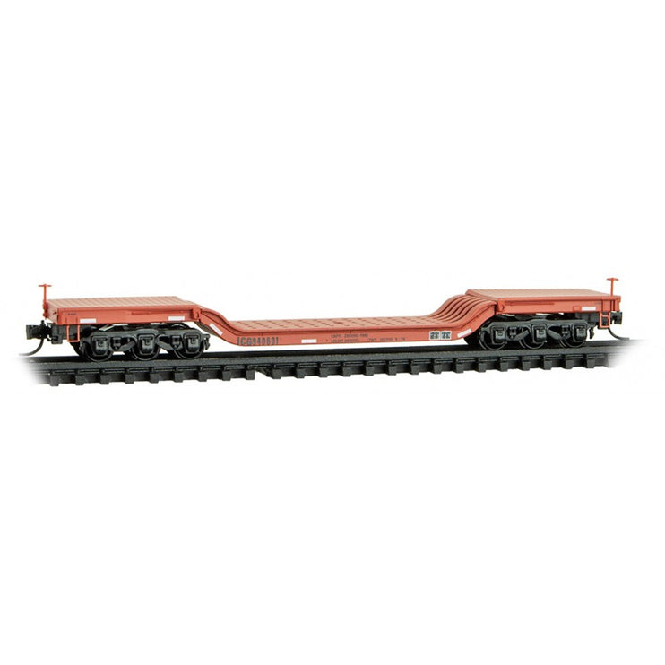 Micro Trains Line N Scale Heavyweight Depressed Center Flat Car Illinois Central Gulf 940601