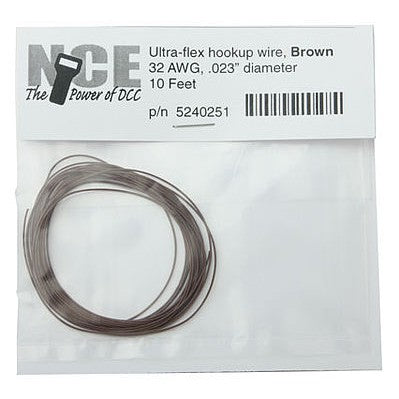 NCE DCC Brown Wire 32awg 10ft