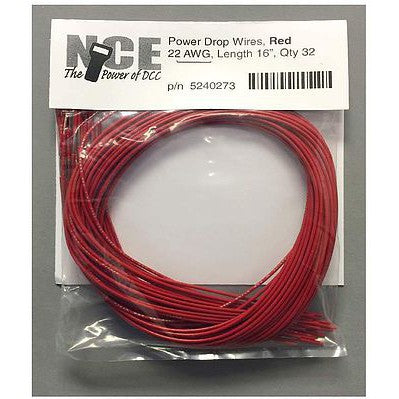 NCE DCC Pwr Drp Wire Red 32pk