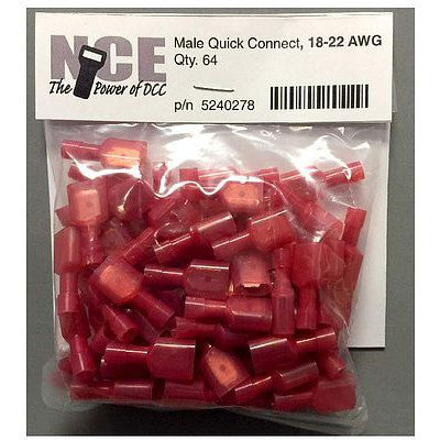 NCE DCC Male Quick Con Red 64pkg