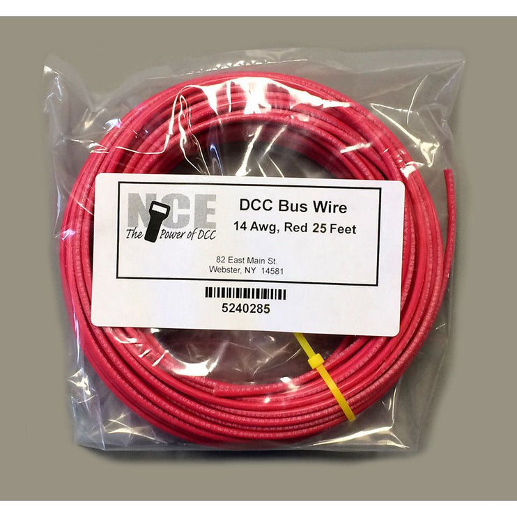 NCE 5240285 DCC Main Bus Wire 14 Gauge Red 25ft