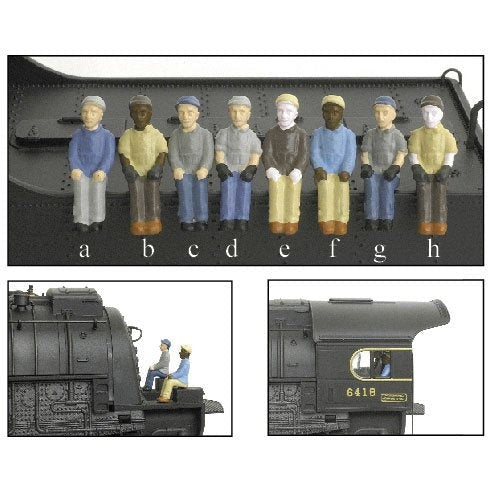 Broadway Limited HO Engineer & Fireman Figures 2 Pack B C & H