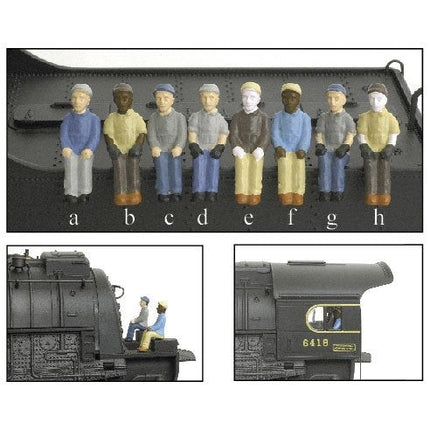 Broadway Limited HO Engineer & Fireman Figures 4 Pack A W/ Figures A/B/C/D