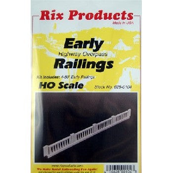 Rix Products 104 HO Scale 50' 1930's Railings (4)