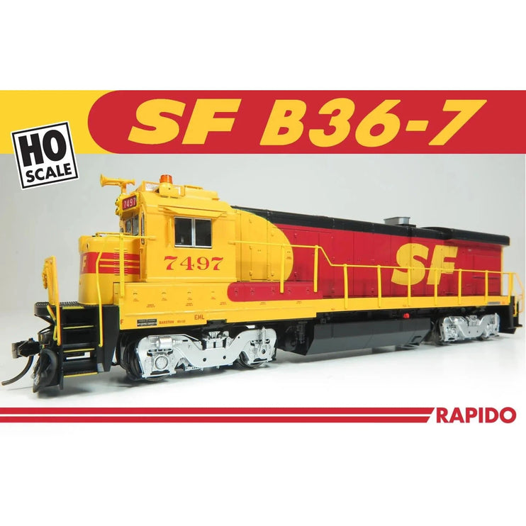 Rapido HO Scale Santa Fe ATSF Kodachrome B36-7 #7497 DCC/Sound