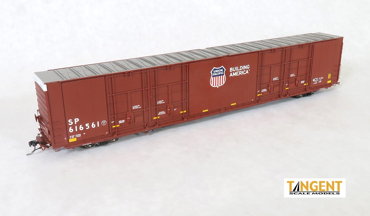 Tangent HO UP (SP) “Building America Repaint 2011+” Greenville 86′ Quad Plug Door Box Car #616541