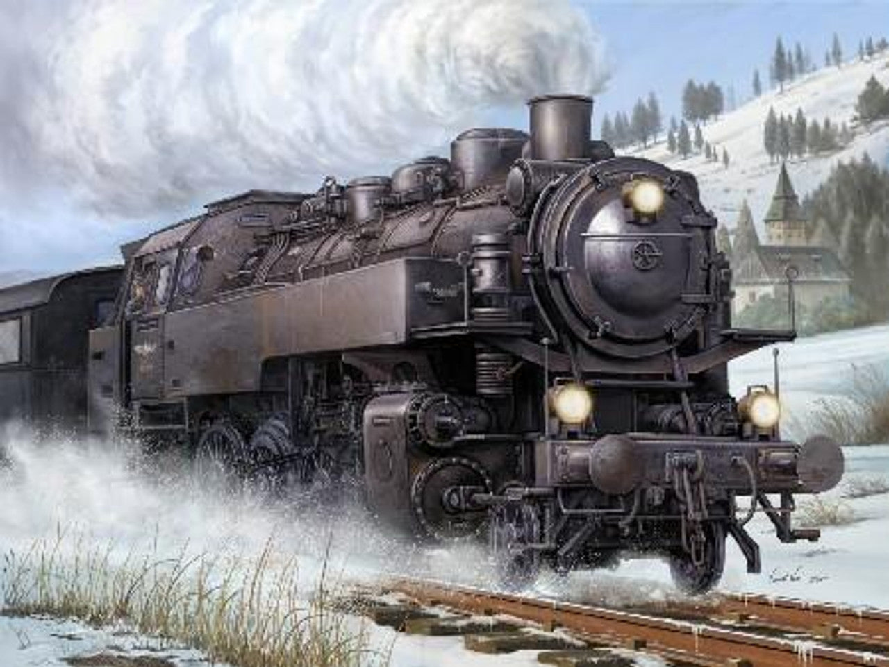 Fusion Train Engine Trumpeter 1/35 Trumpeter WWII German BR86 Armored Steam Locomotive ...