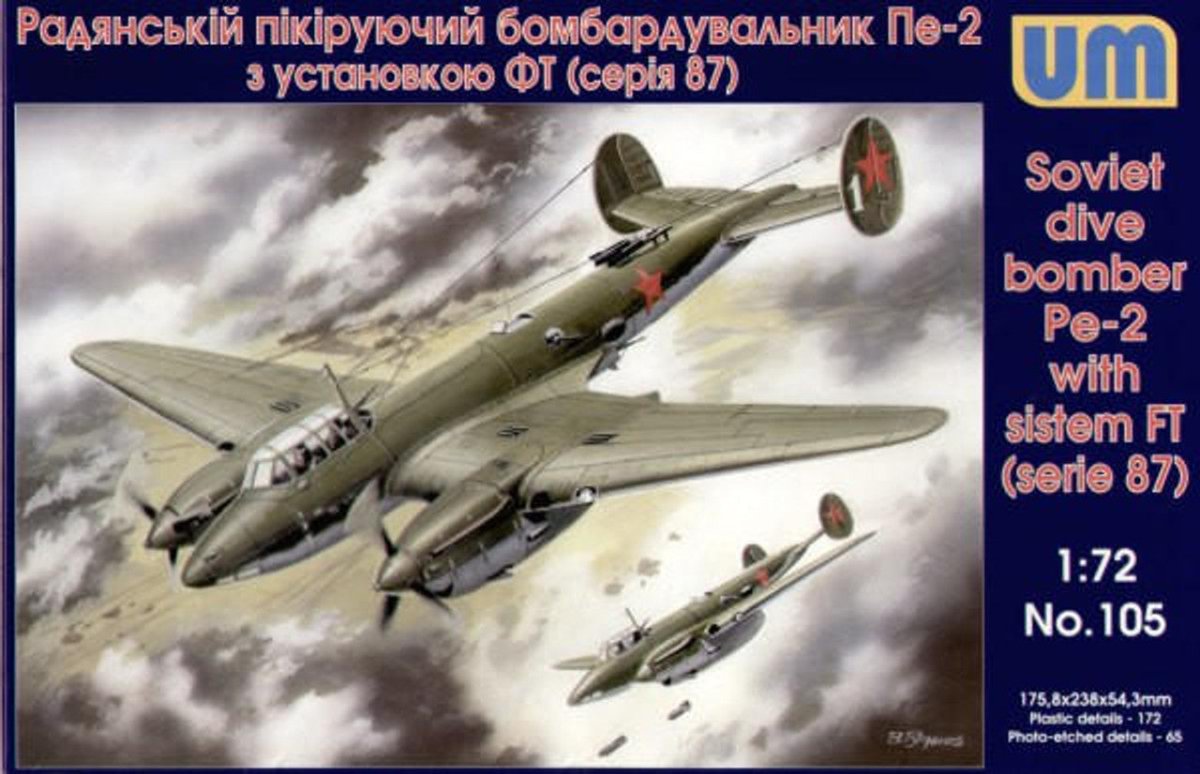 Bomber Unit Model Uni Model 1/72 Uni Model Dive Bomber Pe-2 with FT (87 series) – Fusion ...