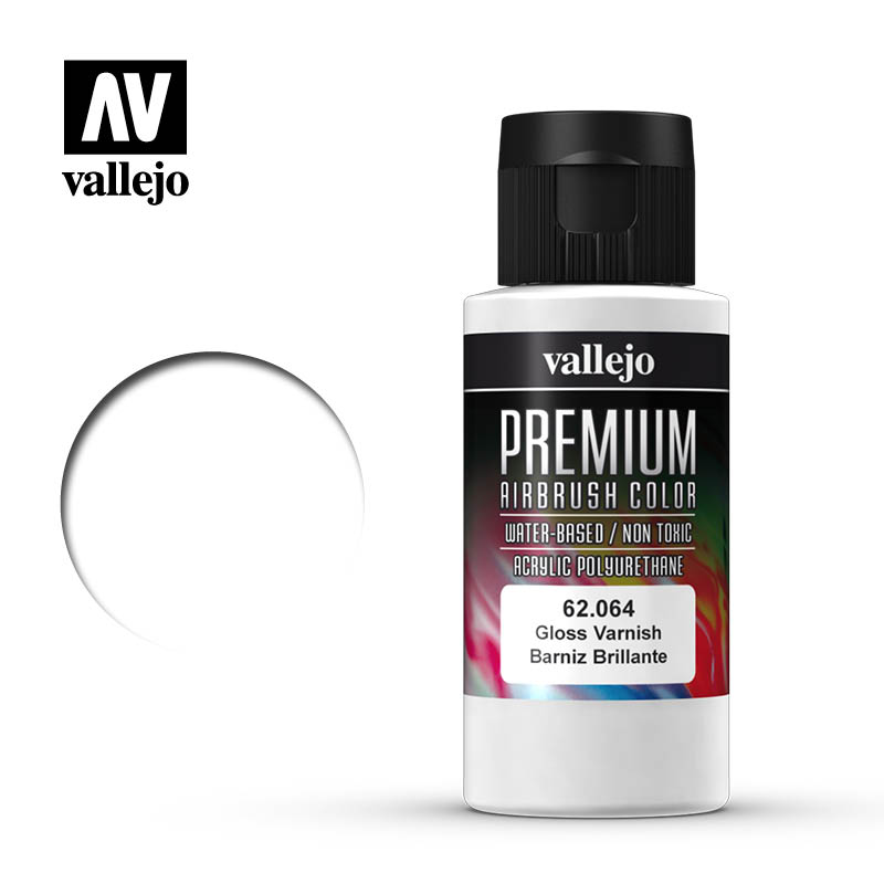 Vallejo Premium Color Gloss Varnish 60ml Bottle
