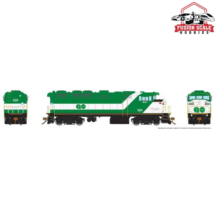 Rapido Trains HO Scale GO Transt EMD F59PH #520 With ESU LokSound