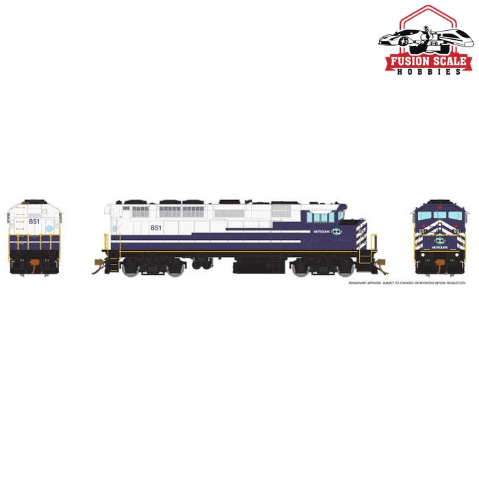 Rapido Trains HO Scale Metrolink EMD F59PH #851 With ESU LokSound