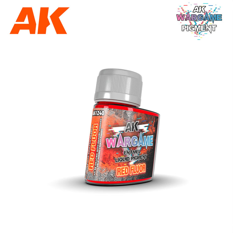 AK Interactive Wargame Enamel Liquid Pigments Fluorescent Red 35ml