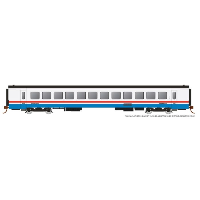 Rapido N Scale RTL Turboliner Coach Amtrak Phase III Late #185