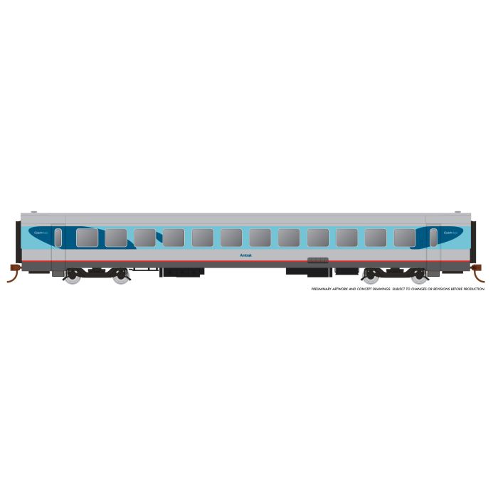 Rapido N Scale RTL Turboliner Coach Amtrak Phase V Unnumbered
