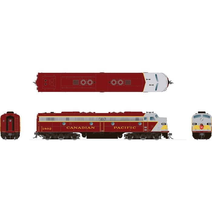 Rapido HO Scale Canadian Pacific EMD E8a Maroon#1801