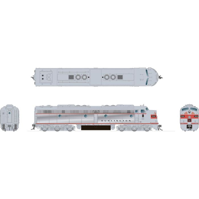 Rapido HO Scale Burlington EMD E8a #9947a