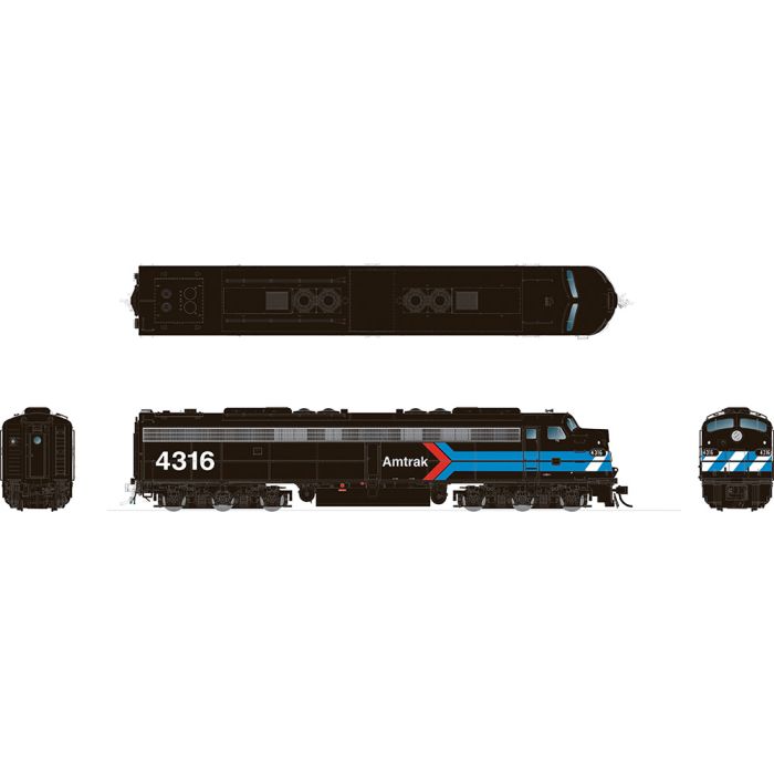 Rapido HO Scale Amtrak 4316 EMD Day 1 E8 Limited Edition Locomotive with ESU LokSound