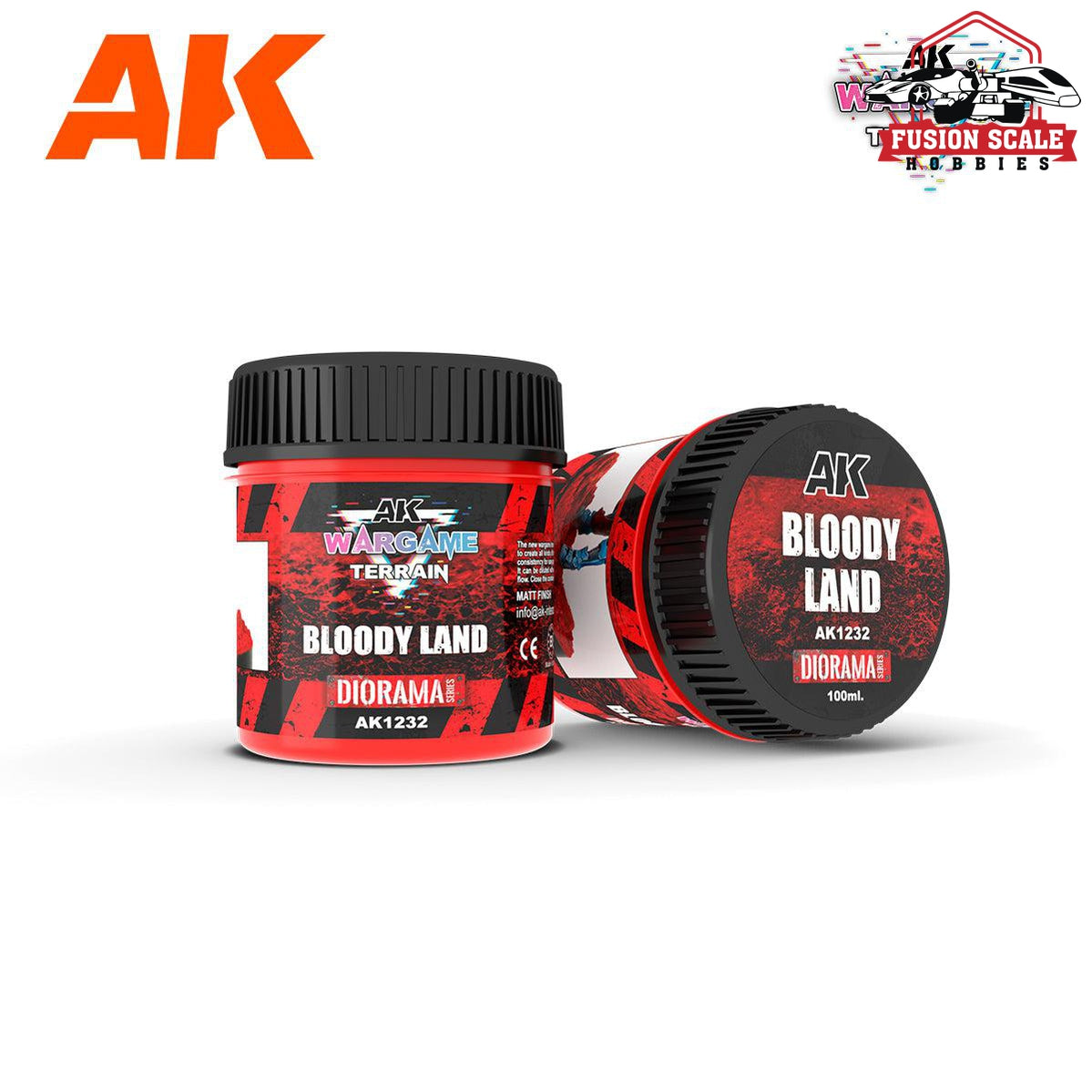 AK Interactive Wargame Battle Ground Terrains Bloody Land - 100ml (Acrylic) - Fusion Scale Hobbies