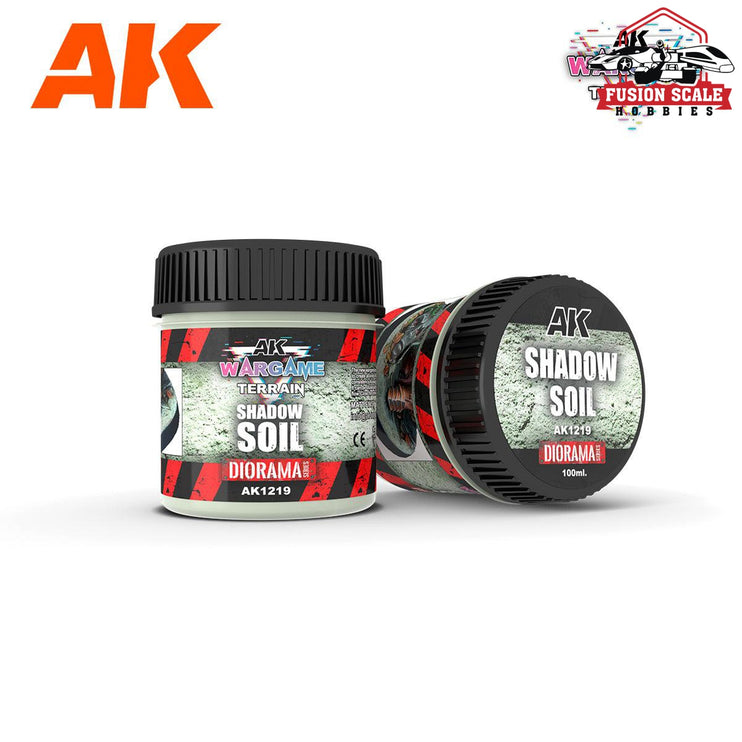 AK Interactive Wargame Battle Ground Terrains Shadow Soil - 100ml (Acrylic) - Fusion Scale Hobbies