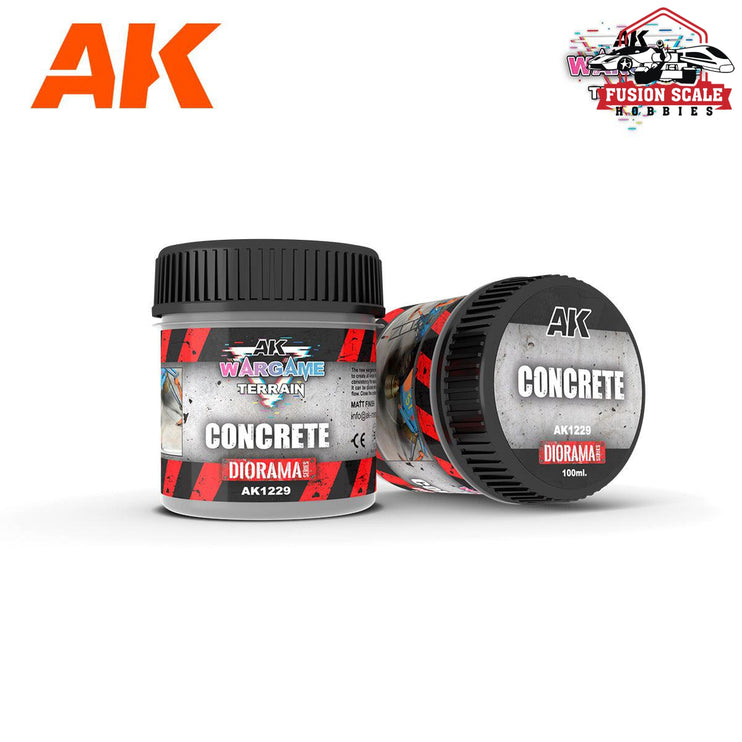 AK Interactive Wargame Battle Ground Terrains Concrete - 100ml (Acrylic) - Fusion Scale Hobbies