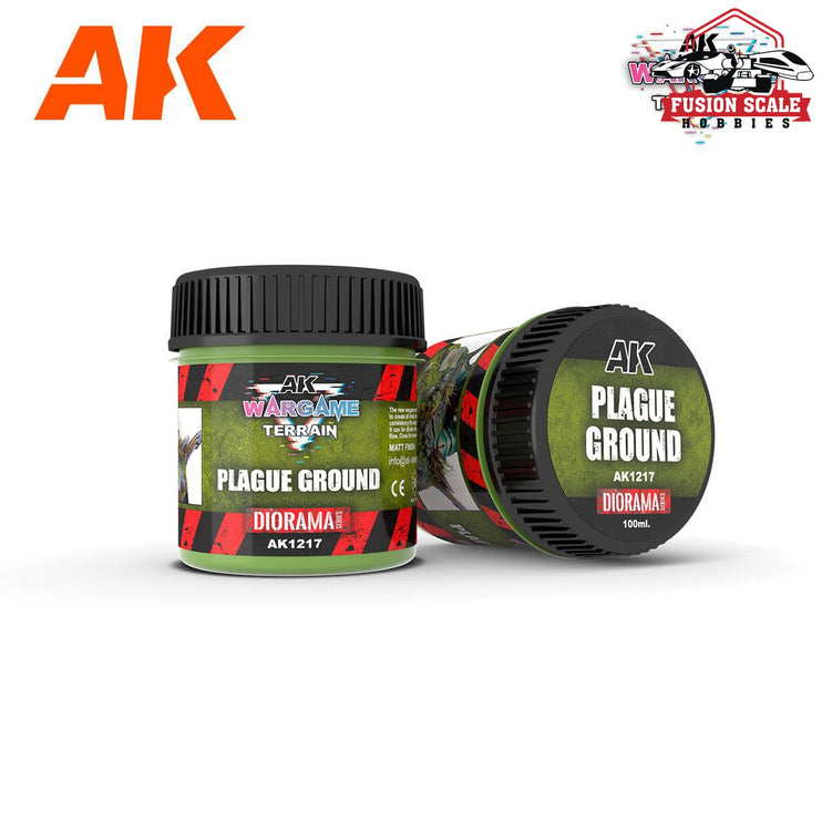 AK Interactive Wargame Battle Ground Terrains Plague Ground - 100ml (Acrylic) - Fusion Scale Hobbies