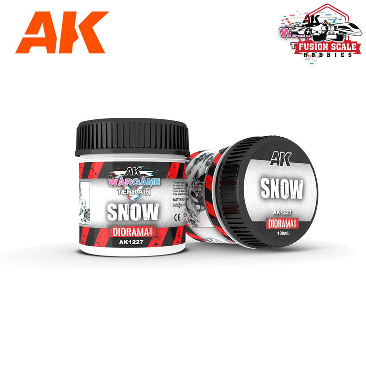 AK Interactive Wargame Battle Ground Terrains Snow - 100ml (Acrylic) - Fusion Scale Hobbies