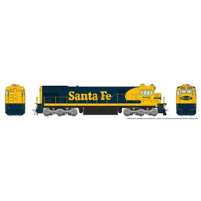 Rapido HO Scale C30-7 DCC Sound ATSF Early Scheme #8012