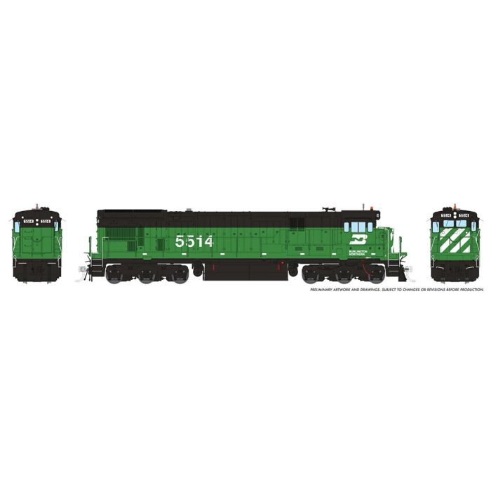 Rapido HO Scale C30-7 DC Only Burlington Northern Early Scheme #5514