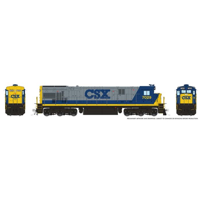Rapido HO Scale C30-7 DC Only CSX YN2 Schame #7041