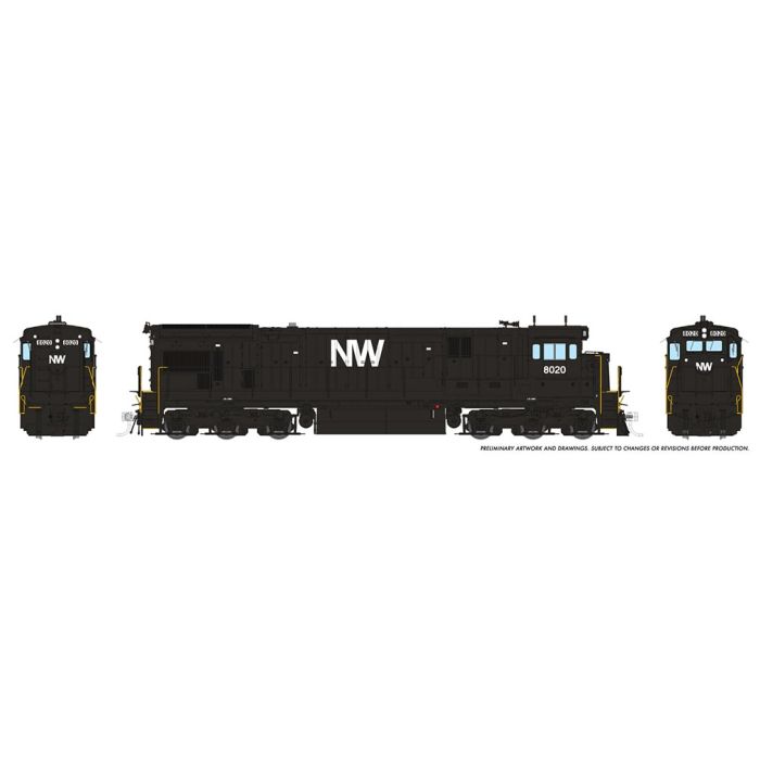 Rapido HO Scale C30-7 DC Only Norfolk & Western Black Scheme #8020