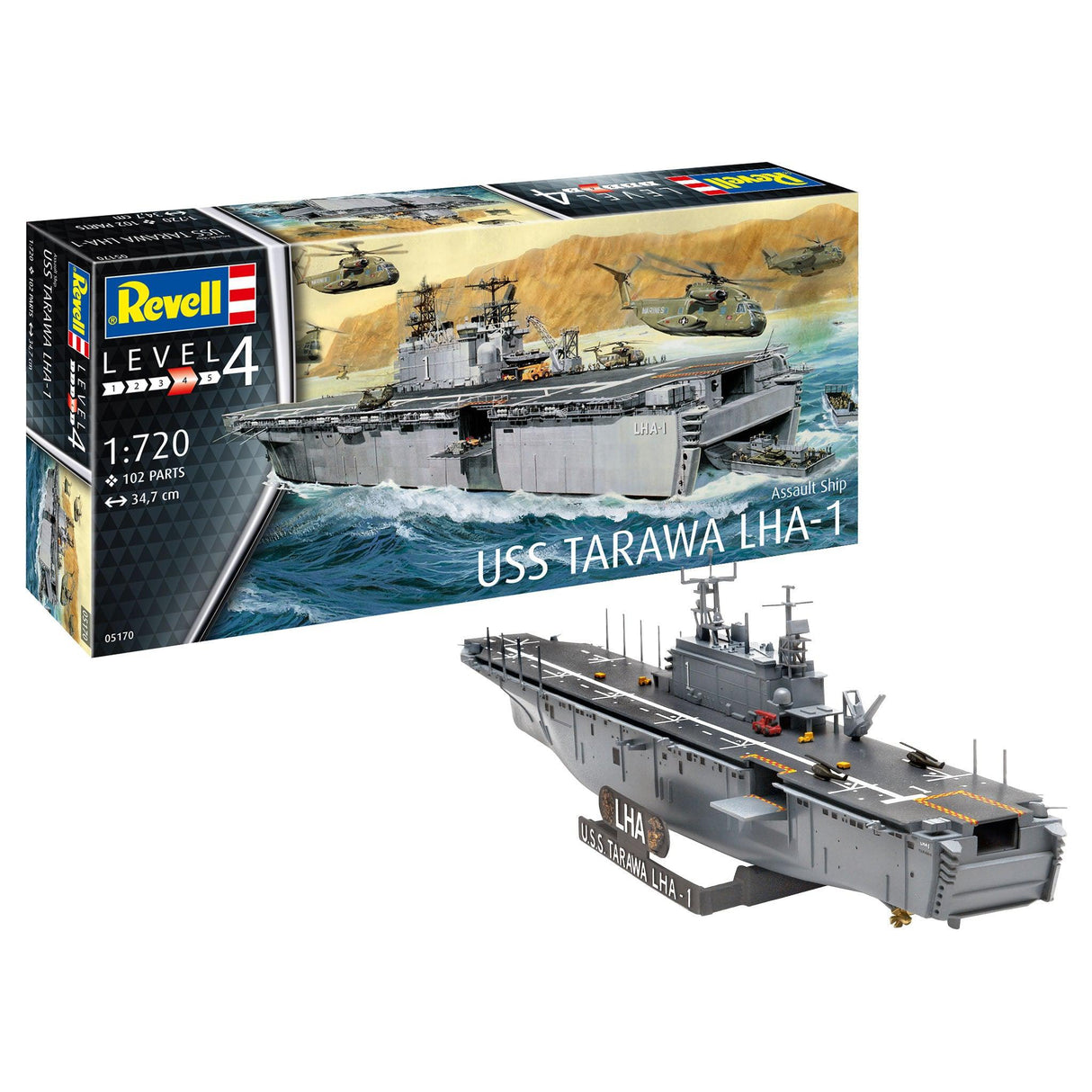 Revell USS Tarawa LHA-1Assault Ship Model Kit 1:720 RVL5170
