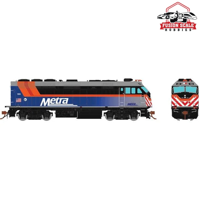 Rapido HO Scale Metra F40PHM-2 206 Repaint Fade DC