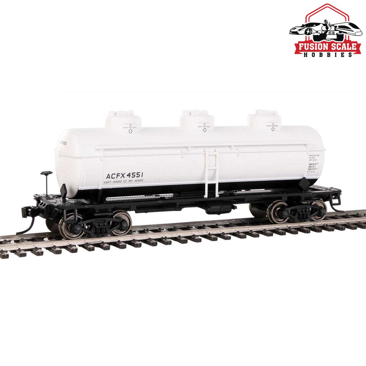 Walthers Mainline HO Scale 36' 3-Dome Tank Car Ready to Run ACFX #4551