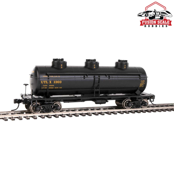 Walthers Mainline HO Scale 36' 3-Dome Tank Car Ready to Run UTLX #1303