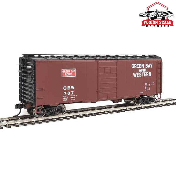 Walthers Mainline HO Scale 40' PS-1 Boxcar Ready to Run Green Bay & Western #707