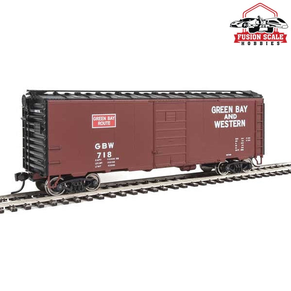 Walthers Mainline HO Scale 40' PS-1 Boxcar Ready to Run Green Bay & Western #718