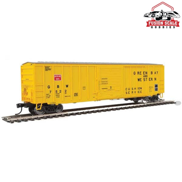 Walthers Mainline HO Scale 50' ACF Exterior Post Boxcar Ready to Run Green Bay & Western #7522