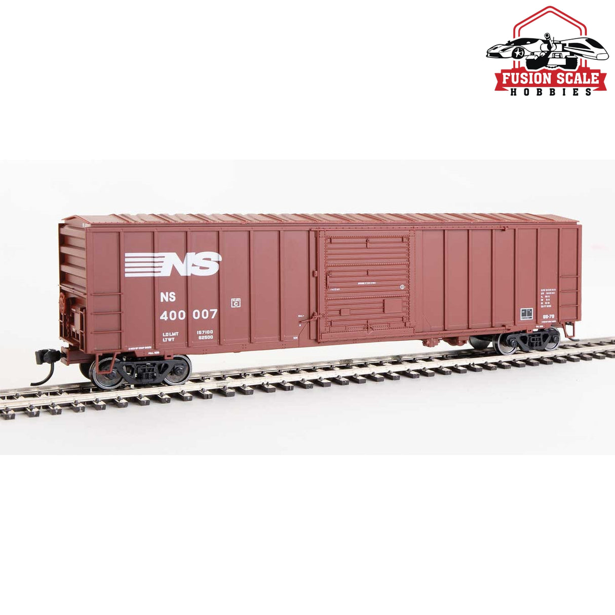 Walthers Mainline HO Scale 50' ACF Exterior Post Boxcar Ready to Run Norfolk Southern #400007 (Boxcar Red)