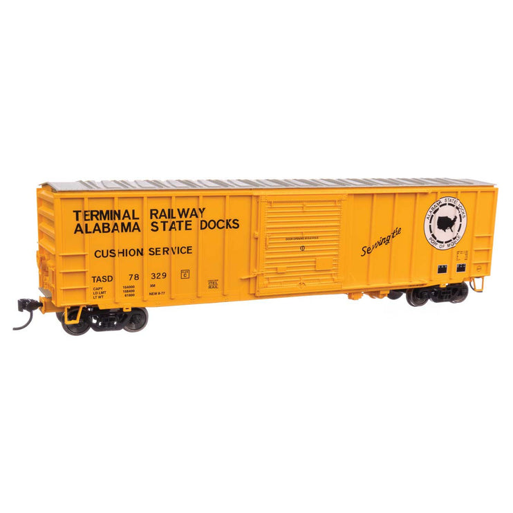 Walthers Mainline HO Scale Terminal Railway Alabama State Docks TASD #78329 50' ACF Exterior Post Boxcar