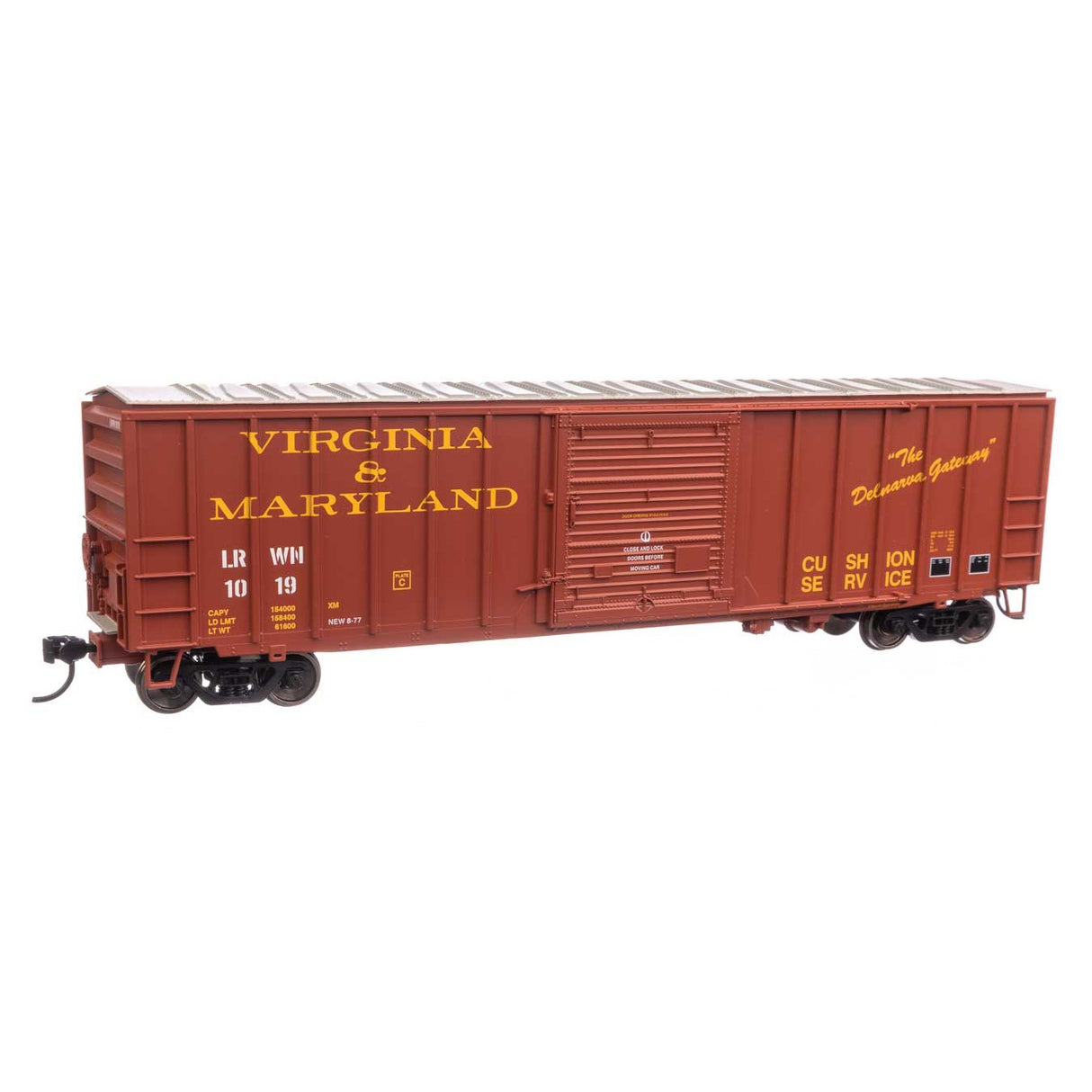 Walthers Mainline HO Scale Virginia & Maryland LRWN #1019 50' ACF Exterior Post Boxcar