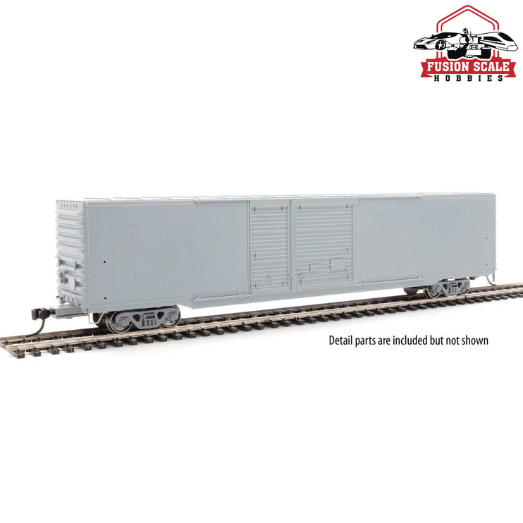 Walthers Mainline HO Scale 60' Pullman-Standard Auto Parts Boxcar (10' and 6' doors) Ready to Run Undecorated