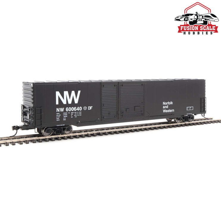 Walthers Mainline HO Scale 60' Pullman-Standard Auto Parts Boxcar (10' and 6' doors) Ready to Run Norfolk & Western #600640