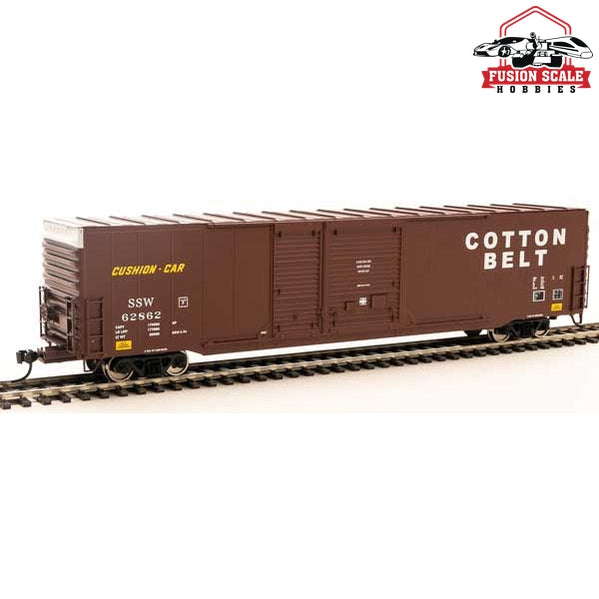 Walthers Mainline HO Scale 60' Pullman-Standard Auto Parts Boxcar (10' and 6' doors) Ready to Run Cotton Belt(TM) St. Louis South Western #62862